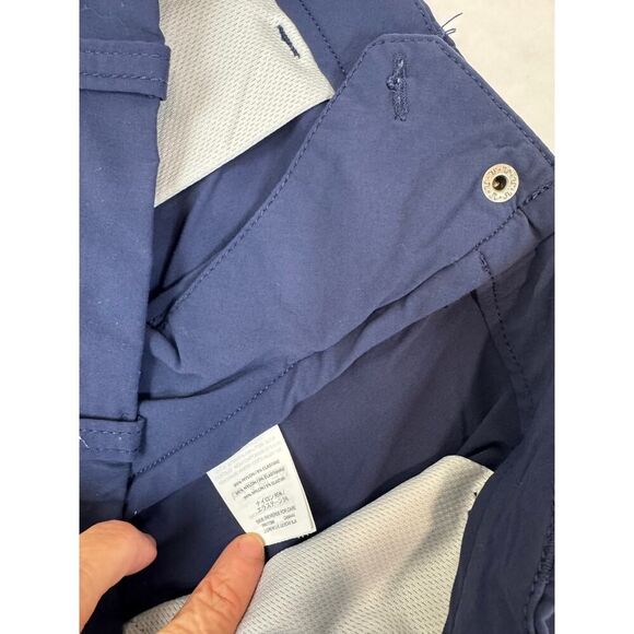 J. Crew Stretch Chino Shorts Blue Nylon Men's Size 34 - Picture 8 of 8